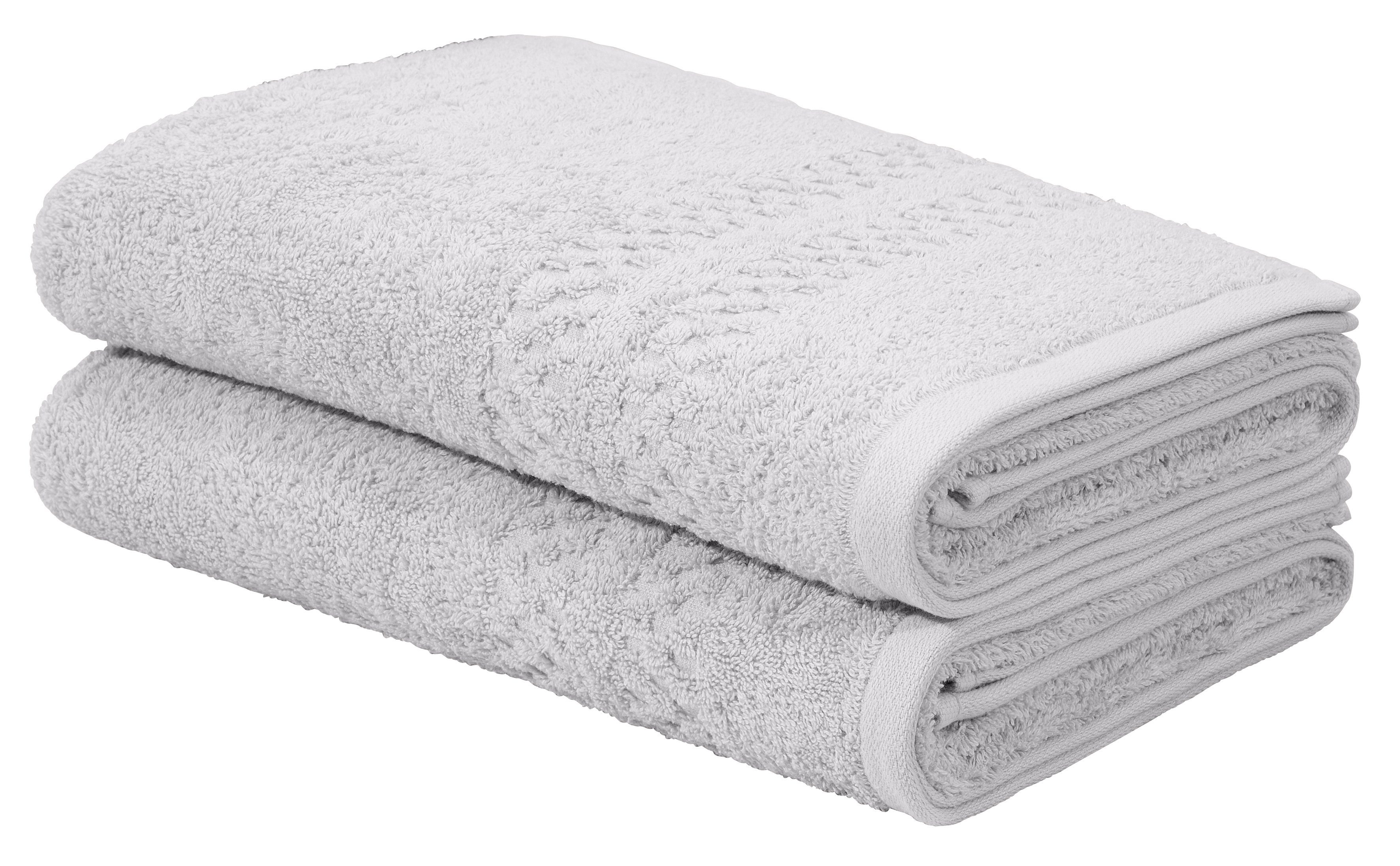 Home affaire Handtuch Set Regona, Duschtücher (70x140cm), flauschig und weich, 500 gr/m², Frottier (Set, 2-St), Premium Handtücher mit Bordüre, Handtuch-Set, 100% Baumwolle