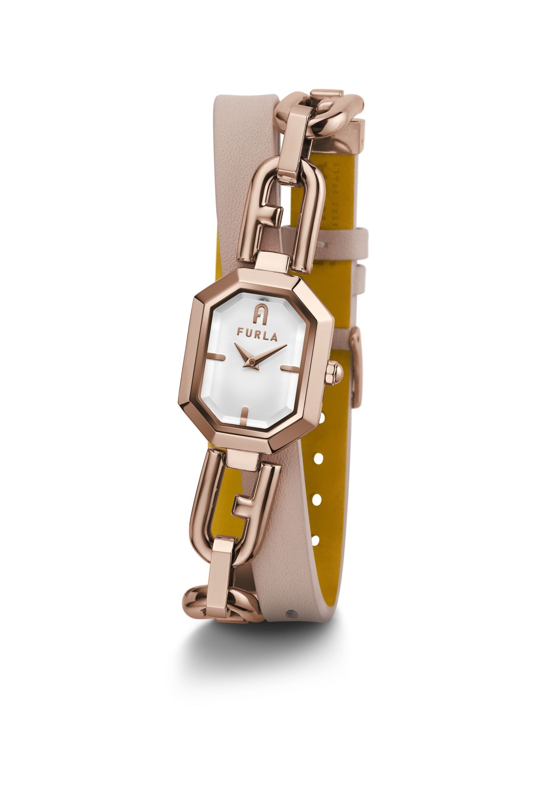 Furla Quarzuhr Furla octagonal, (1-tlg), Quarz-Analoguhr günstig online kaufen
