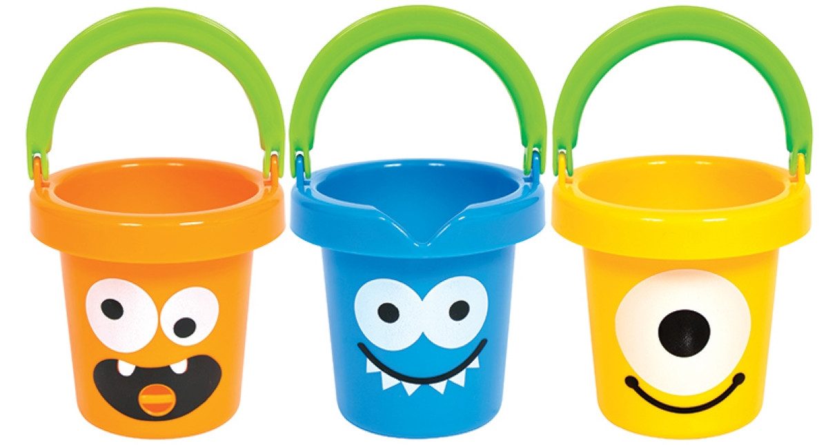 GOWI Badespielzeug Lustige Monster Eimer (3-tlg) günstig online kaufen