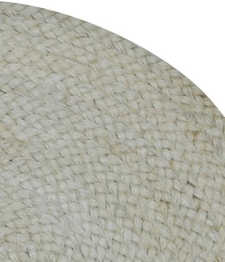 Teppich Alia Juteteppich, carpetfine, wolkenförmig, Höhe: 10 mm, handgewebt aus Jute, Naturteppich, Sonderform blau, Boho Style, uni
