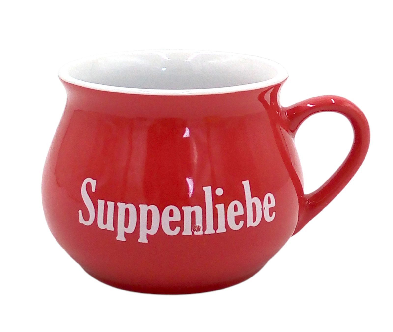 BURI Suppenschüssel Keramik Suppentasse mit Spruch Tasse Suppenteller Schüsselset Suppenta, Keramik