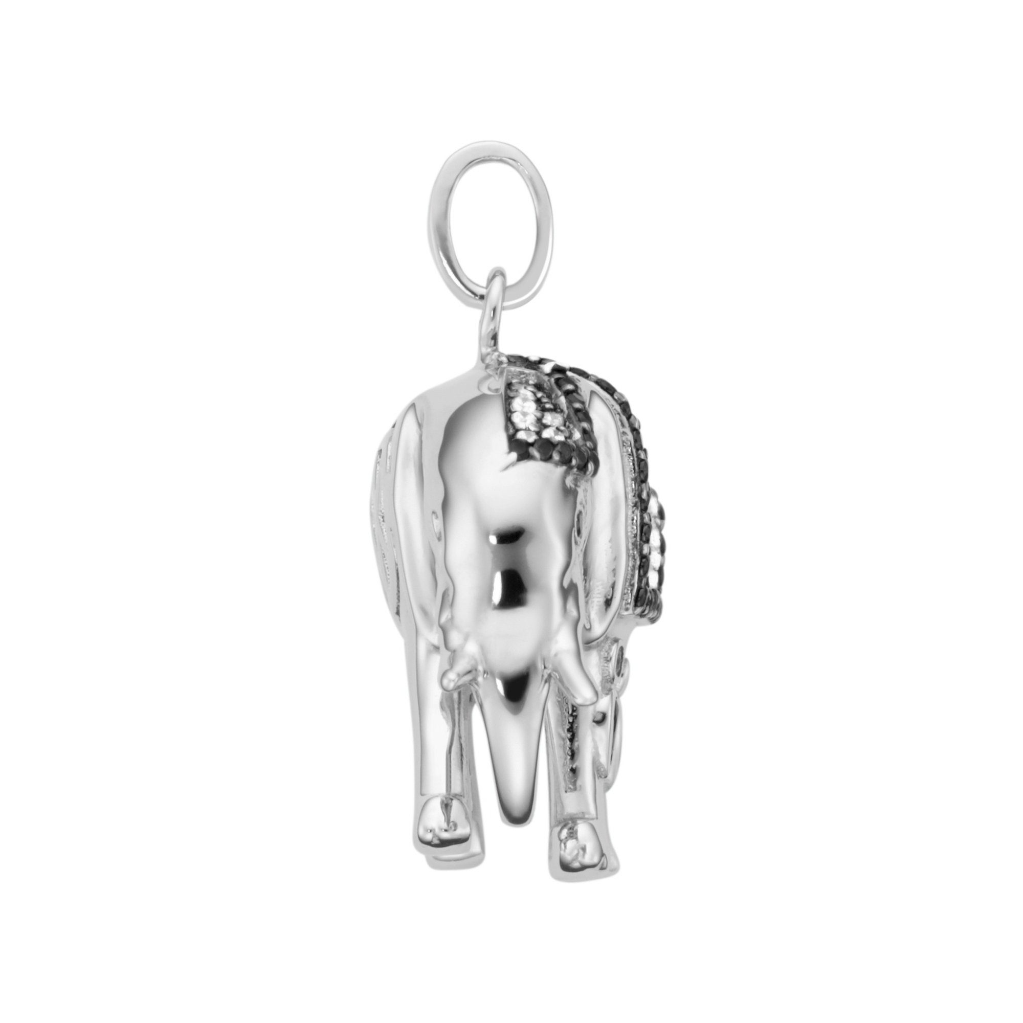GIORGIO MARTELLO MILANO Kettenanhänger Elefant 925 mit und Silber Zirkonia Spinell Steinen