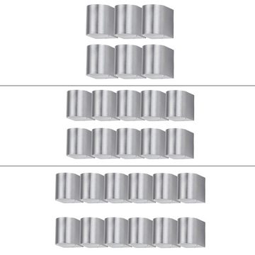 etc-shop Außen-Wandleuchte, Außen Lampen Down Strahler Alu gebürstet IP44 Fassaden