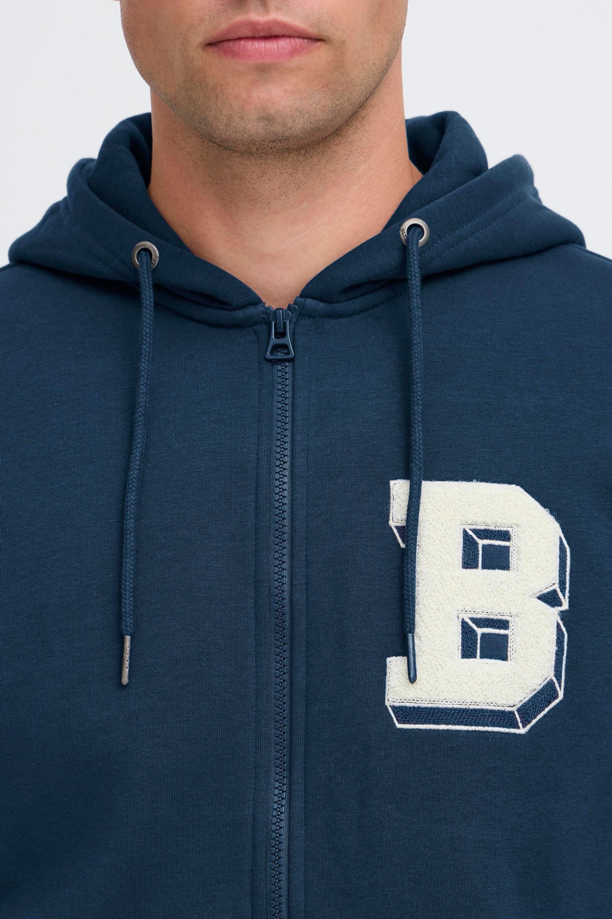 Blend Kapuzensweatjacke BHBadel Gemütliche Sweatjacke mit Kapuze und Stickerei – Bild 5 von 5