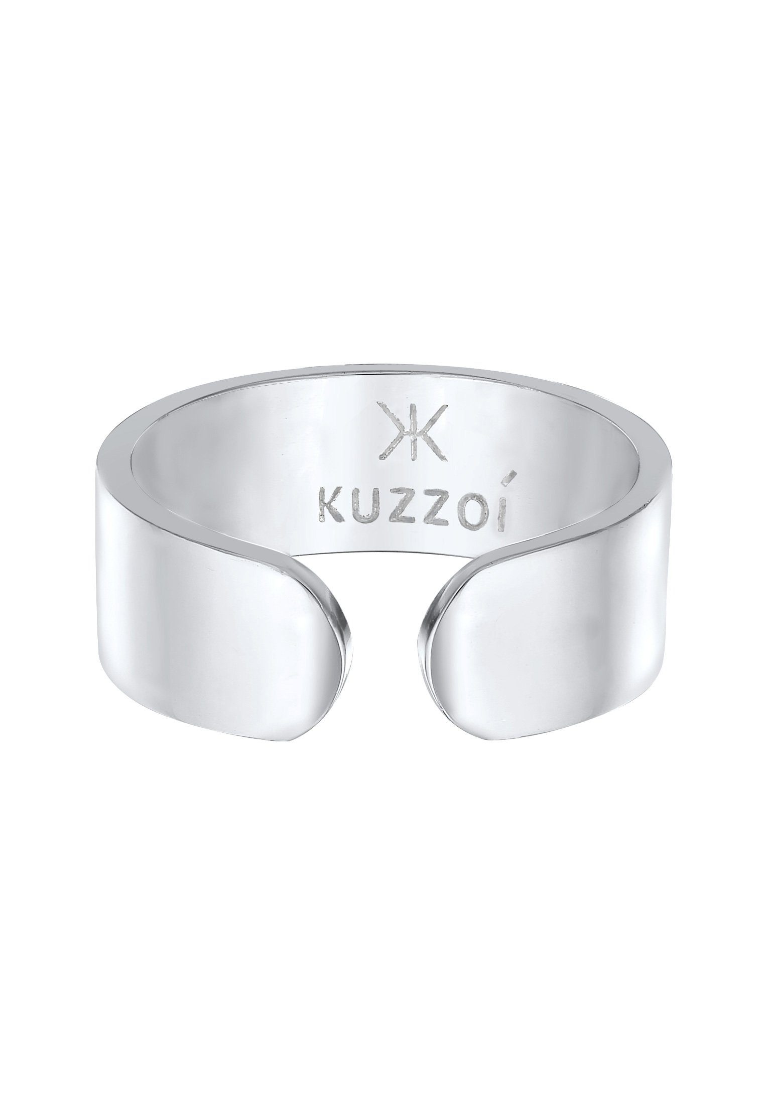 Kuzzoi Silberring Bandring Klares Design Offen günstig online kaufen