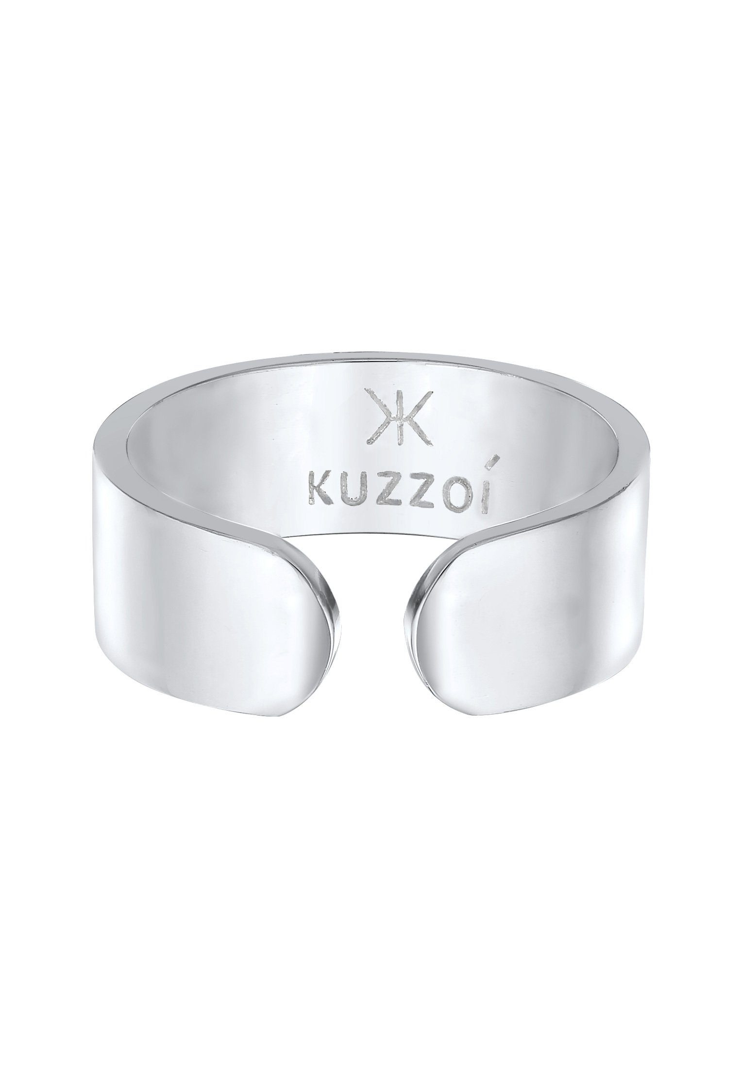 Silber Klares Offen Silberring Design Bandring 925 Kuzzoi