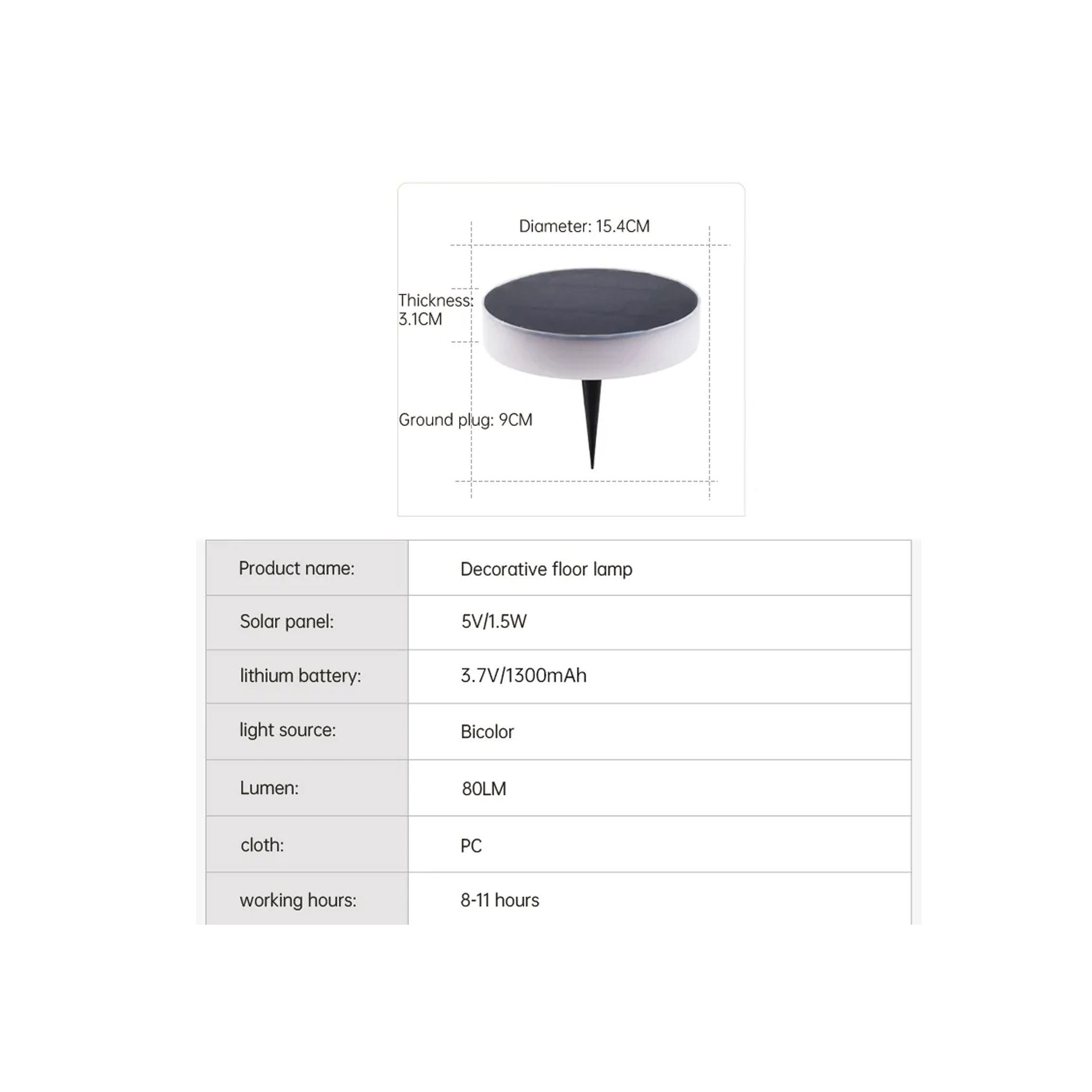 Arnusa LED Solarleuchte kabellos Tischlampe Solarlampe warmweiß, Akku Gartenlampe, Farbsteuerung, kaltweiß LED fest mAh 1300 integriert