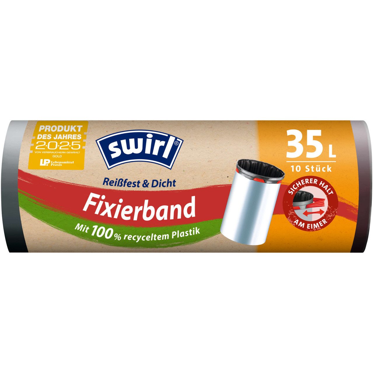 Swirl Мусорные урны Swirl® Fixierband-Müllbeutel 35 L Reißfest & Dicht