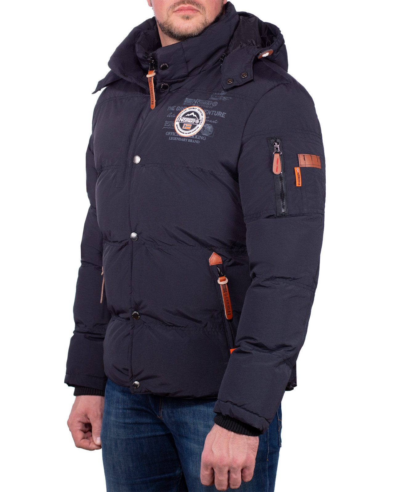 Geographical Norway Winterjacke Herren Regular Fit Steppjacke baverveine Wind-, wasser- und kälteabweisend mit schnell trocknendem Material