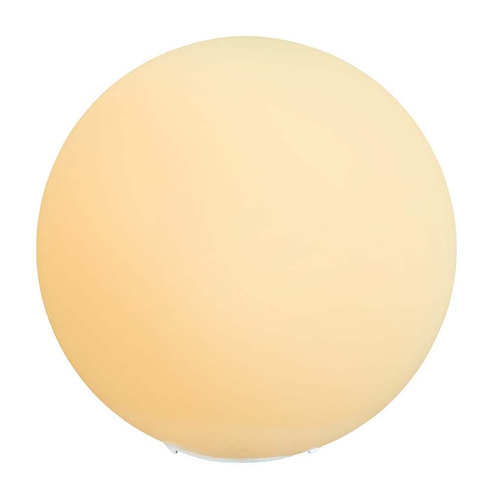 GLOBO LIGHTING Schreibtischlampe, Leuchtmittel nicht inklusive, Tischleuchte Nachttischlampe Leselampe Metall Nickel Glaskugel opal H