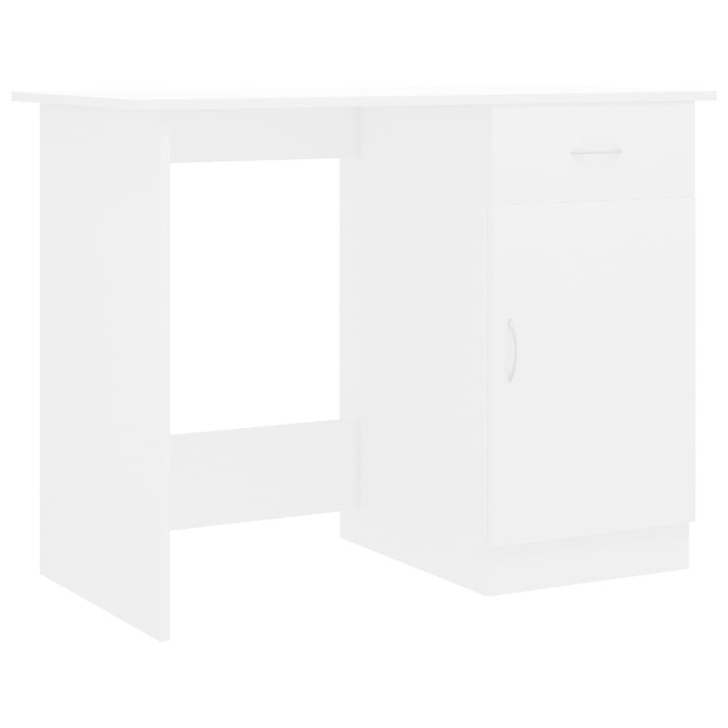 Schreibtisch Weiß 100x50x76 cm Holzwerkstoff