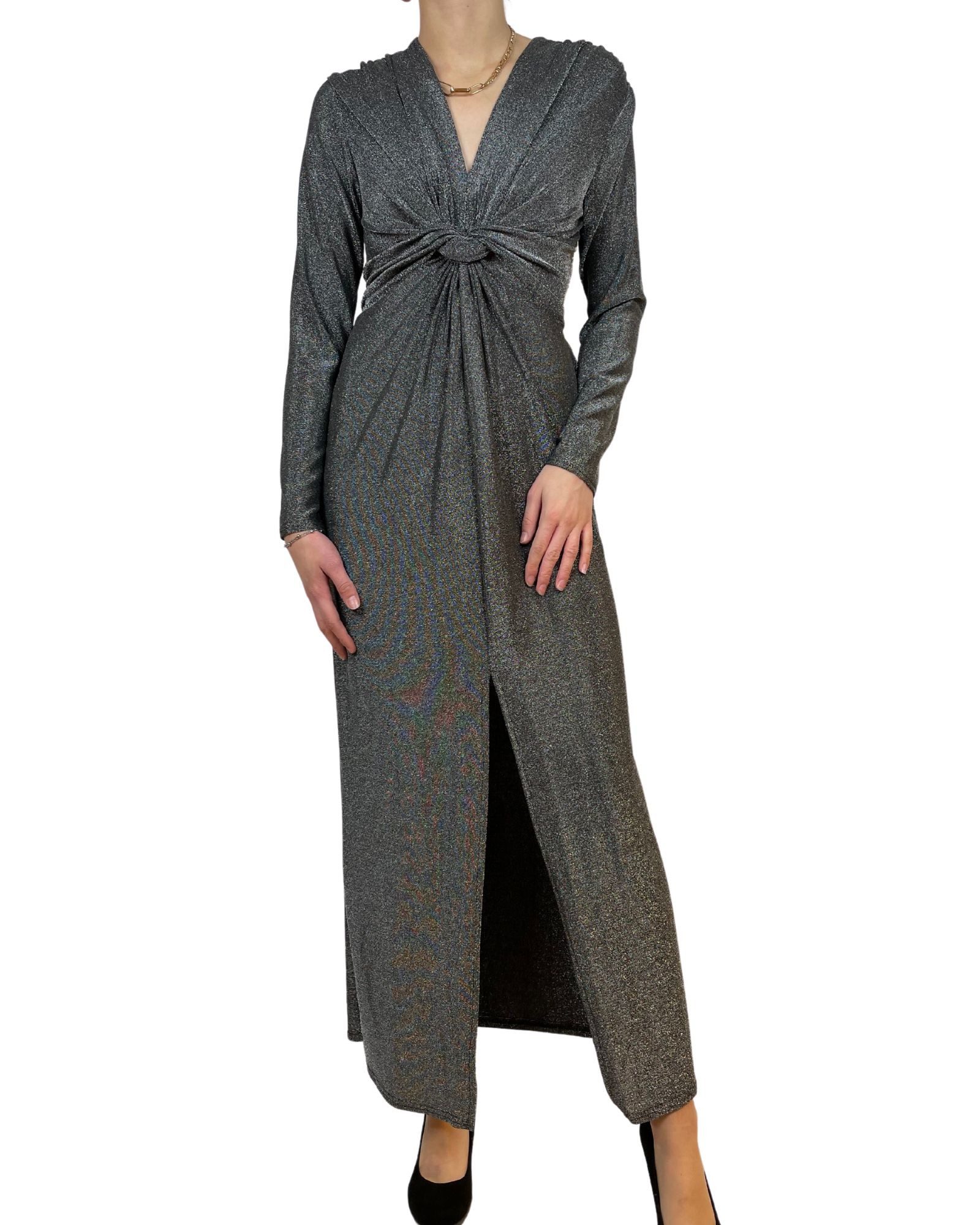 ITALY VIBES Maxikleid – Eleganz und Glanz vereint - ONE SIZE passt hier Gr. XS - M