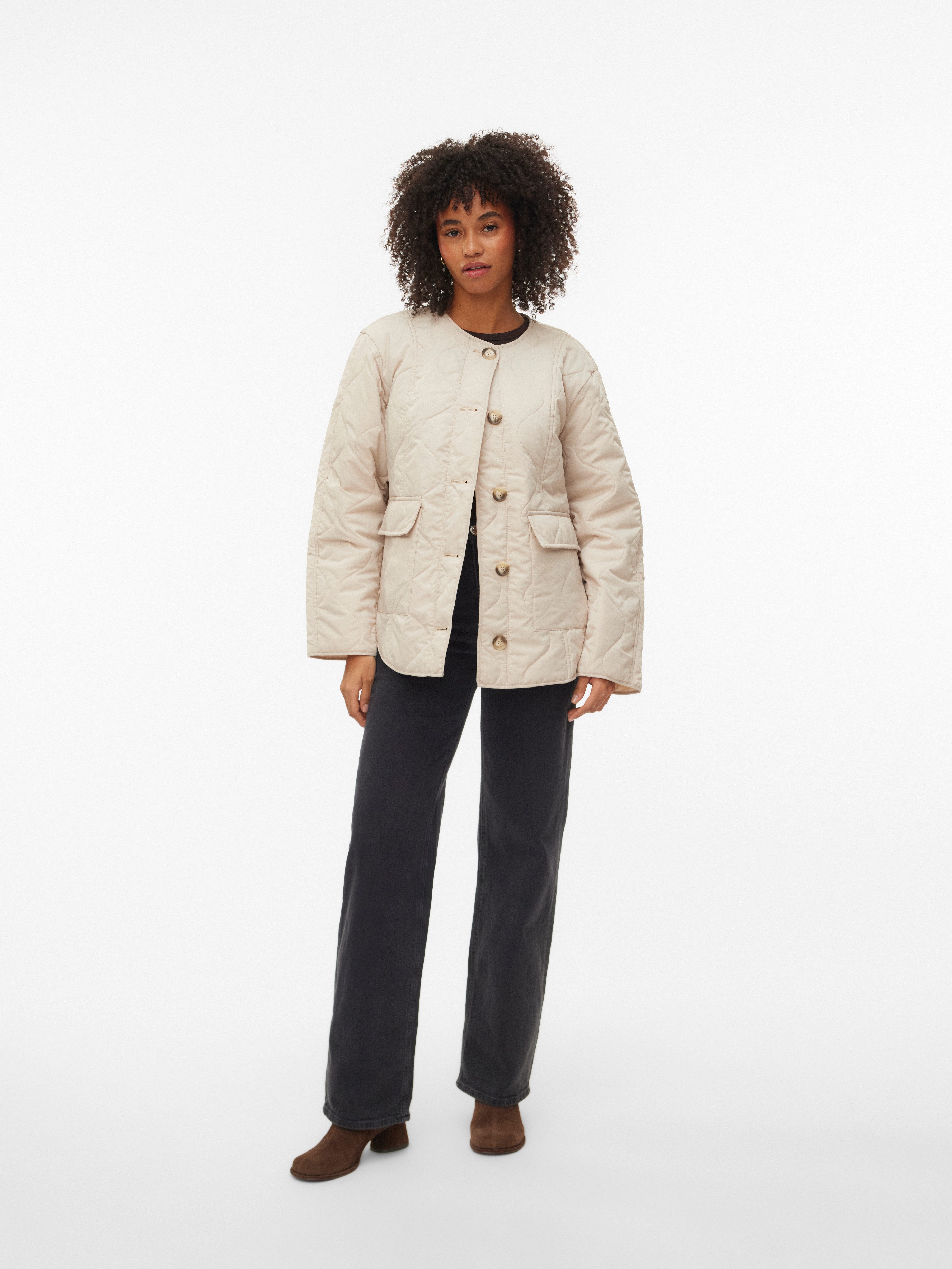 Vero Moda Steppjacke VMMILLIE JACKET NOOS mit durchgehender Knopfleiste