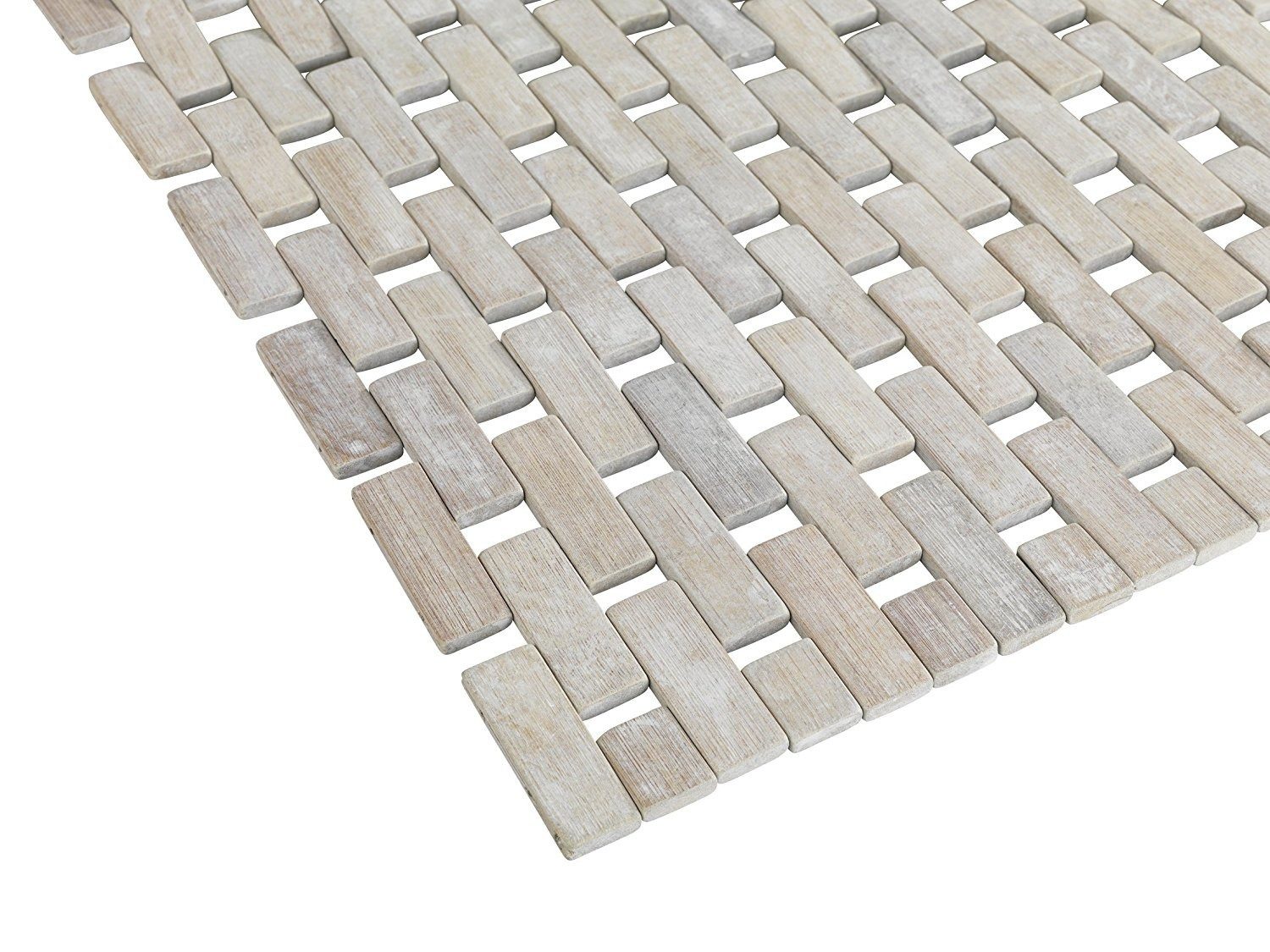 WENKO Duschmatte WENKO Badematte, Bambus, Höhe 80 mm, für Badezimmer geeignet, angenehme Trittkomfort, rechteckig, Badematte