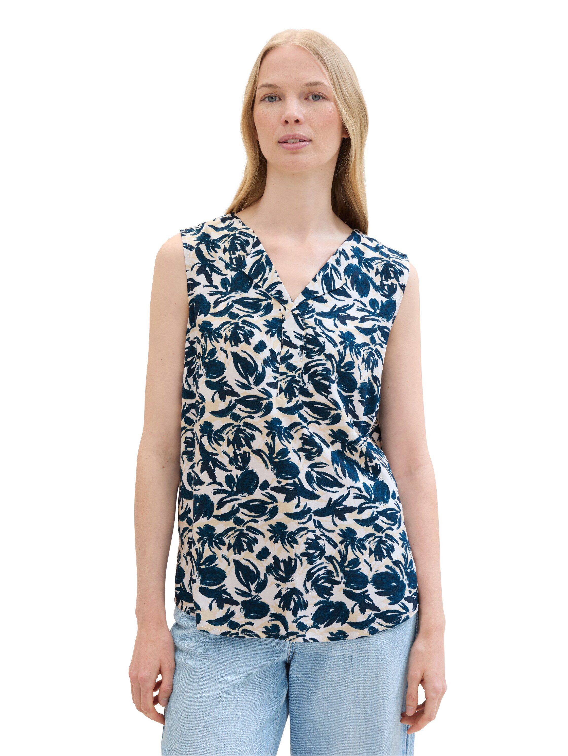 TOM TAILOR Blusentop mit stylischem All-Over günstig online kaufen