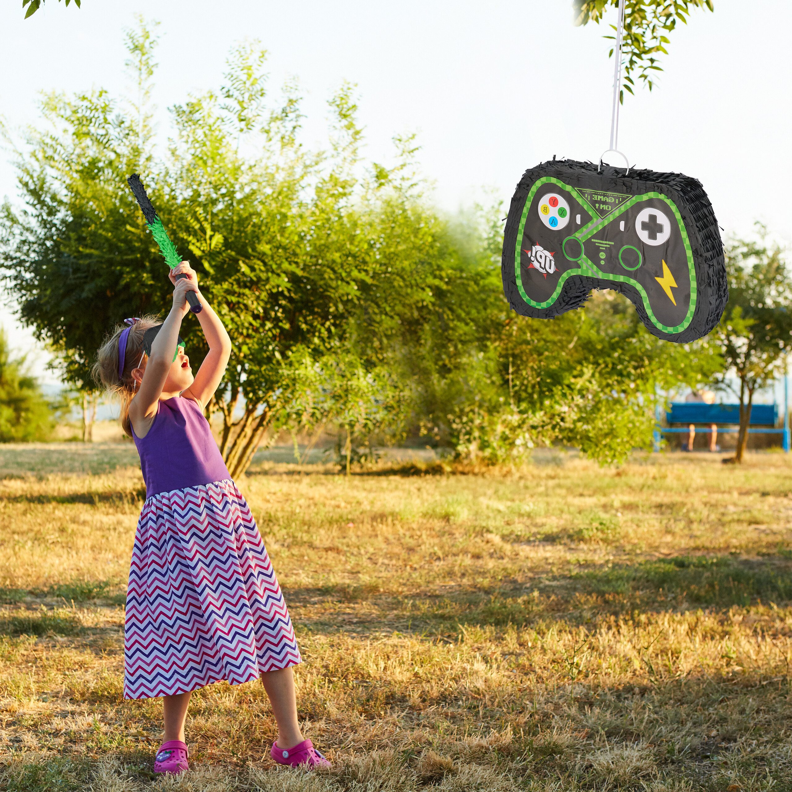 relaxdays Pinata Set Controller mit Stab und Maske
