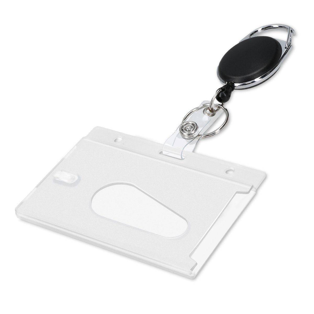 2/4 Stück Schlüsselanhänger Schlüssel Ausweis Jojo mit Clip Kartenhalter 