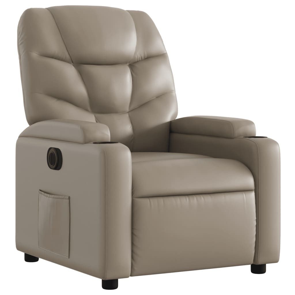 vidaXL Sessel Relaxsessel Elektrisch Cappuccino-Braun Kunstleder günstig online kaufen
