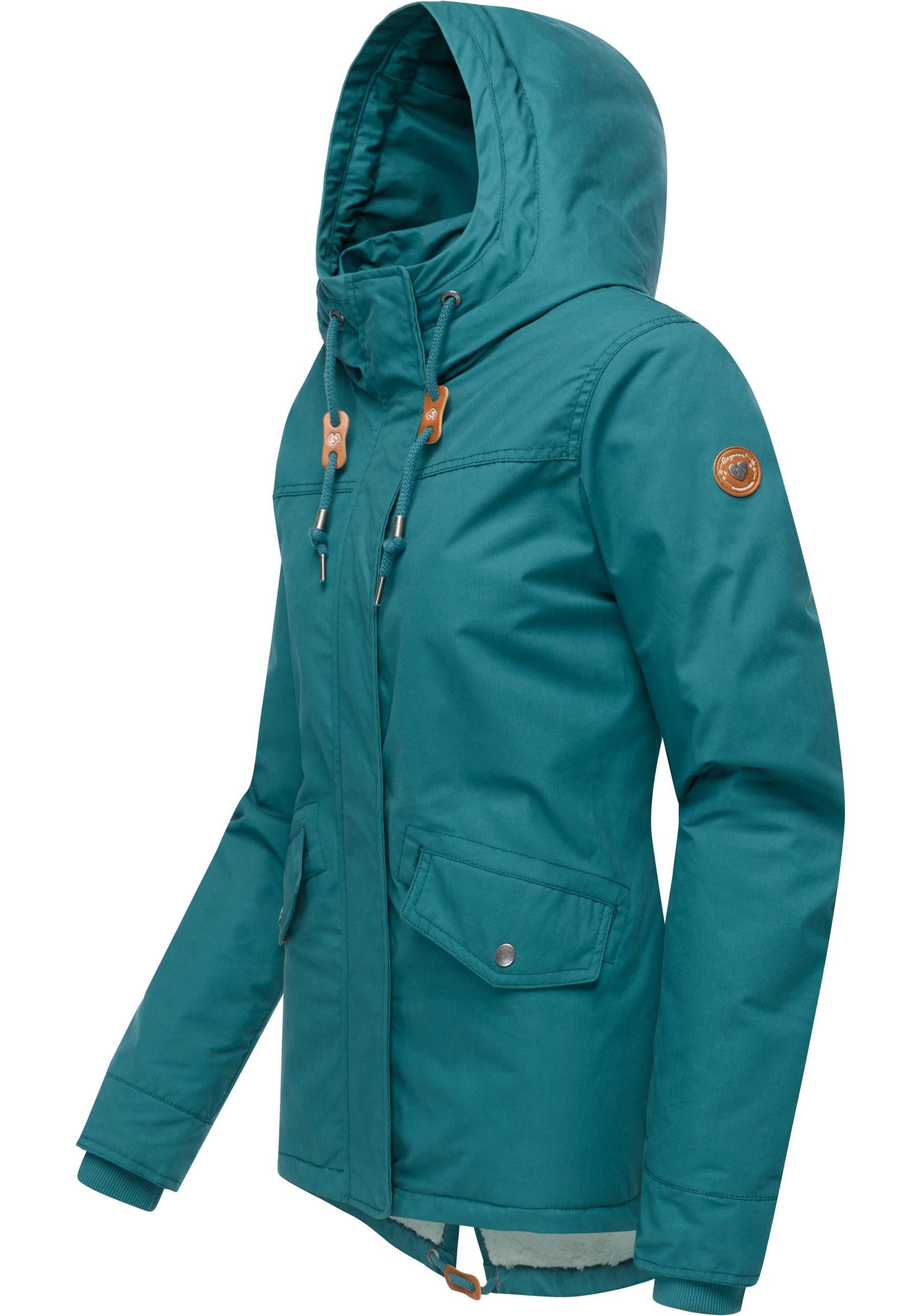 Ragwear Winterjacke Parkker Warm YOUMODO Winter Parka mit kuscheligem Teddy-Innenfutter