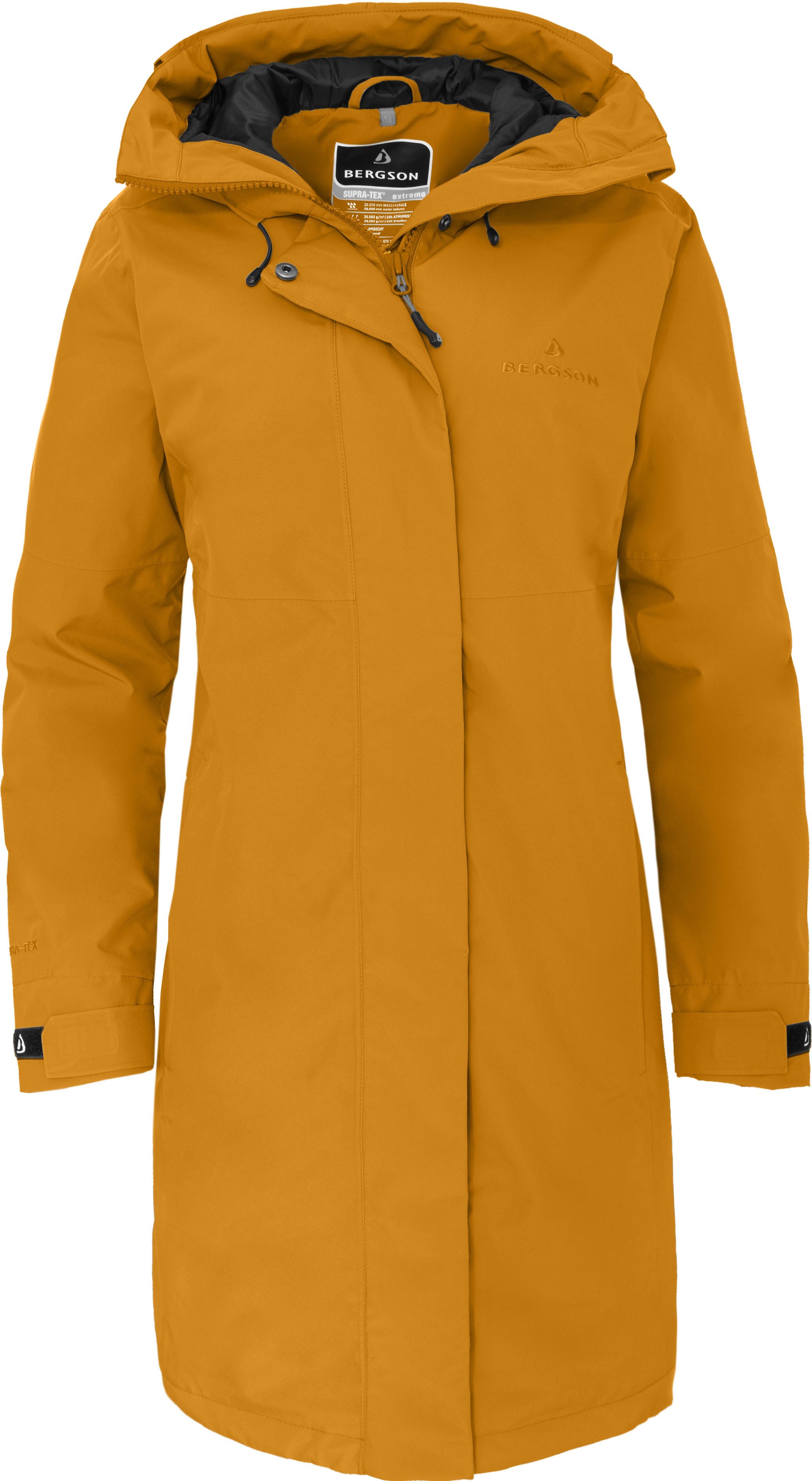 Bergson Regenjacke VERLA Damen Regenmantel, Normalgrößen, gold