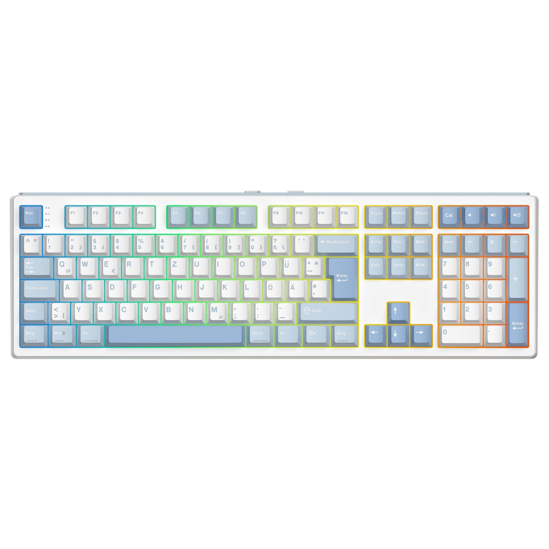 EPOMAKER TH108 Full Size Mechanische Tastatur (RGB Gaming-Tastatur Kabellos, QWERTY)
