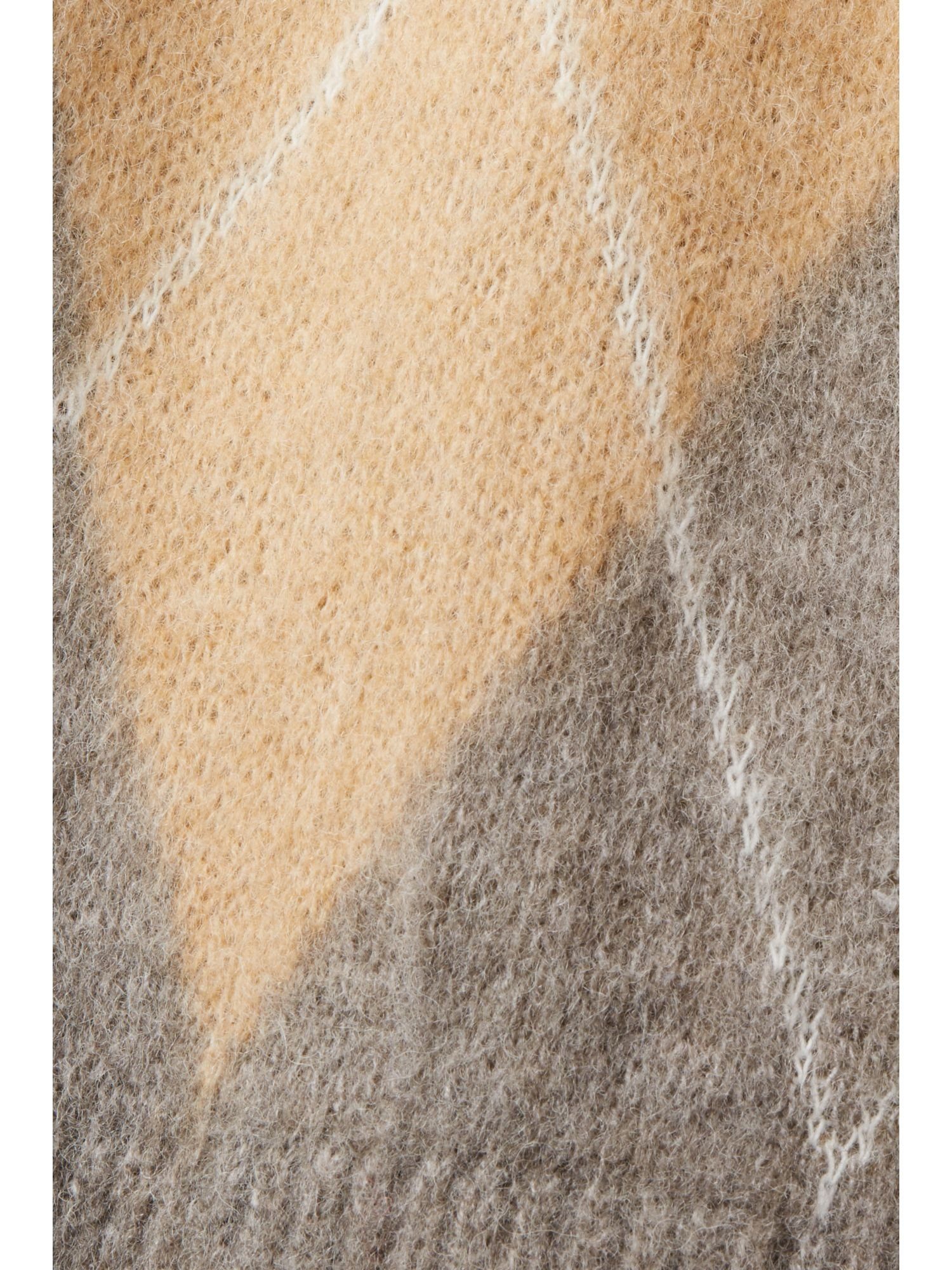 Esprit Rundhalspullover Pullover aus Wollmix mit SAND Argyle-Muster