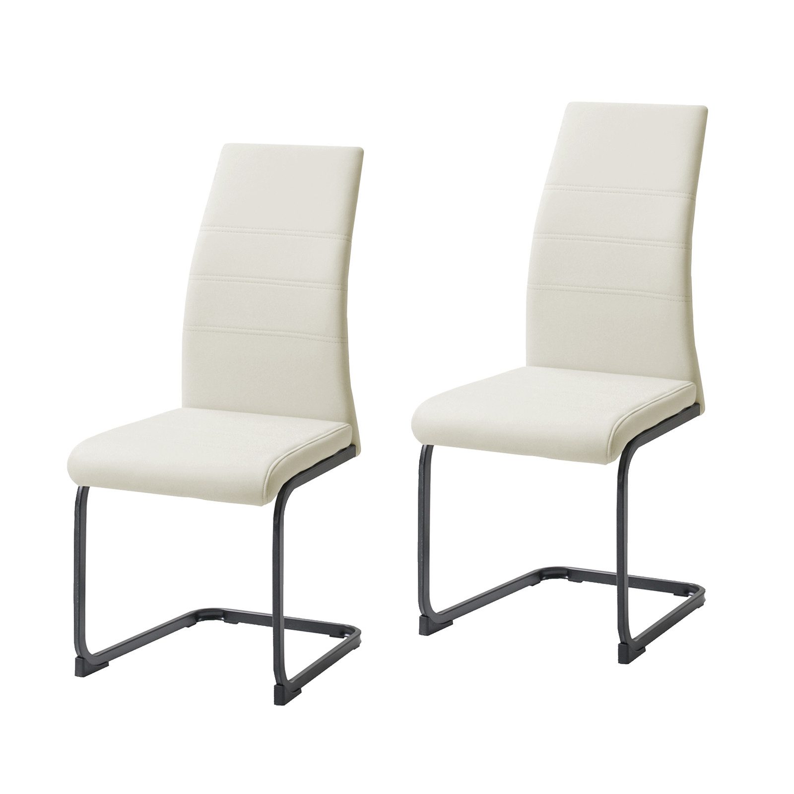 HTI-Line Freischwinger Schwingstuhl SallyP PU 2er (Set, 2 St), Freischwinger Esszimmerstuhl Kunstleder