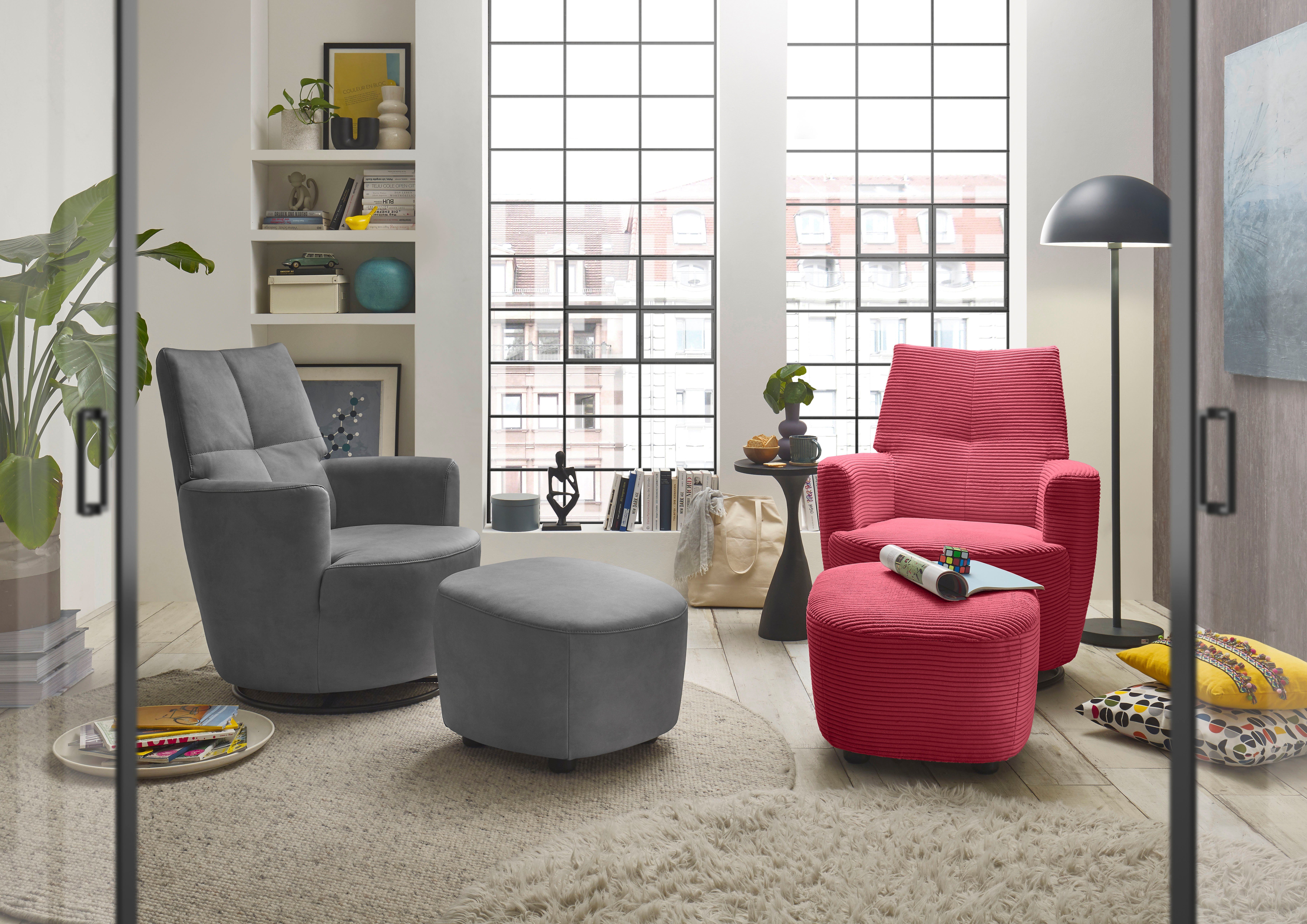 set one by Musterring Relaxsessel SO 1450, mit Dreh- und Wippfunktion, wahlweise mit Hocker erhältlich