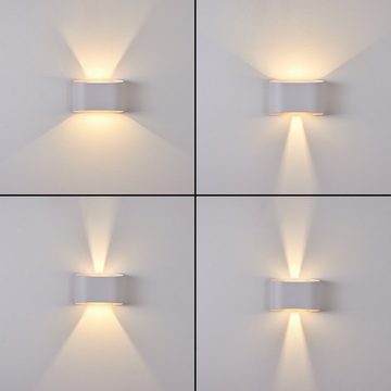 hofstein Außen-Wandleuchte LED Balkon Terrassen Haus Tür Hof Leuchten Up Down Aussen Wand Lampe