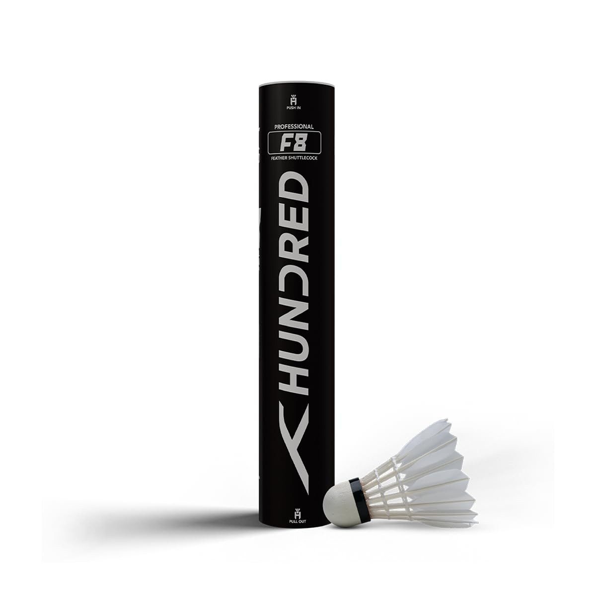 hundred Federball F8 Federball, Japanischer Premium-Klebstoff, Shuttlecock für Unisex (1 Packung mit 10 Shuttlecocks, Entenfedern), Reine Baumwollfäden