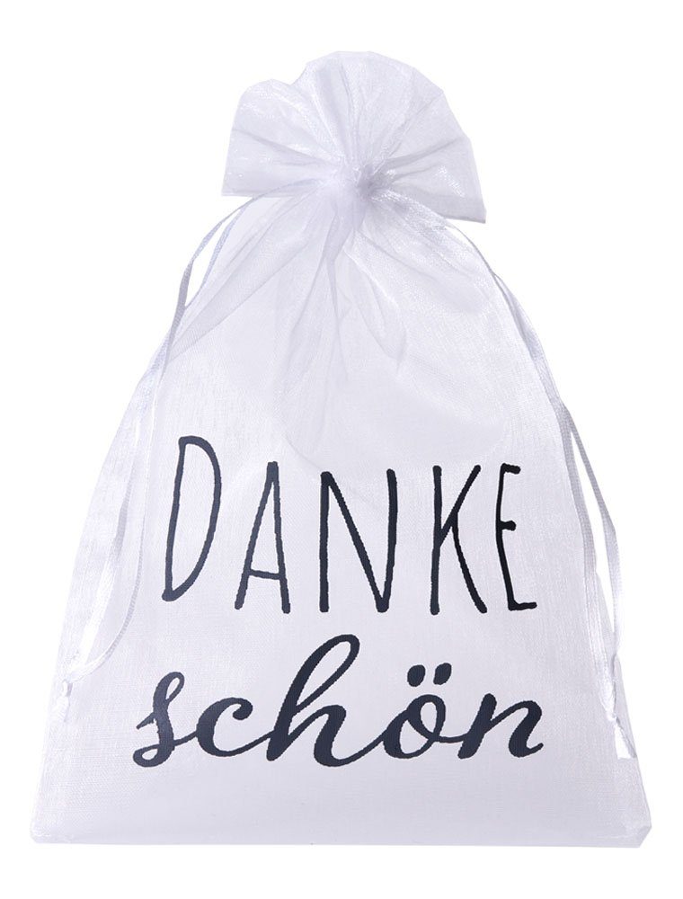 Geschenkbox 5 transparente Geschenkbeutel mit Text - Danke schön -