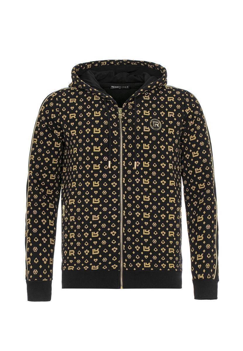 RedBridge Kapuzensweatjacke Sweat Kapuzenjacke Reißverschluss Allover günstig online kaufen