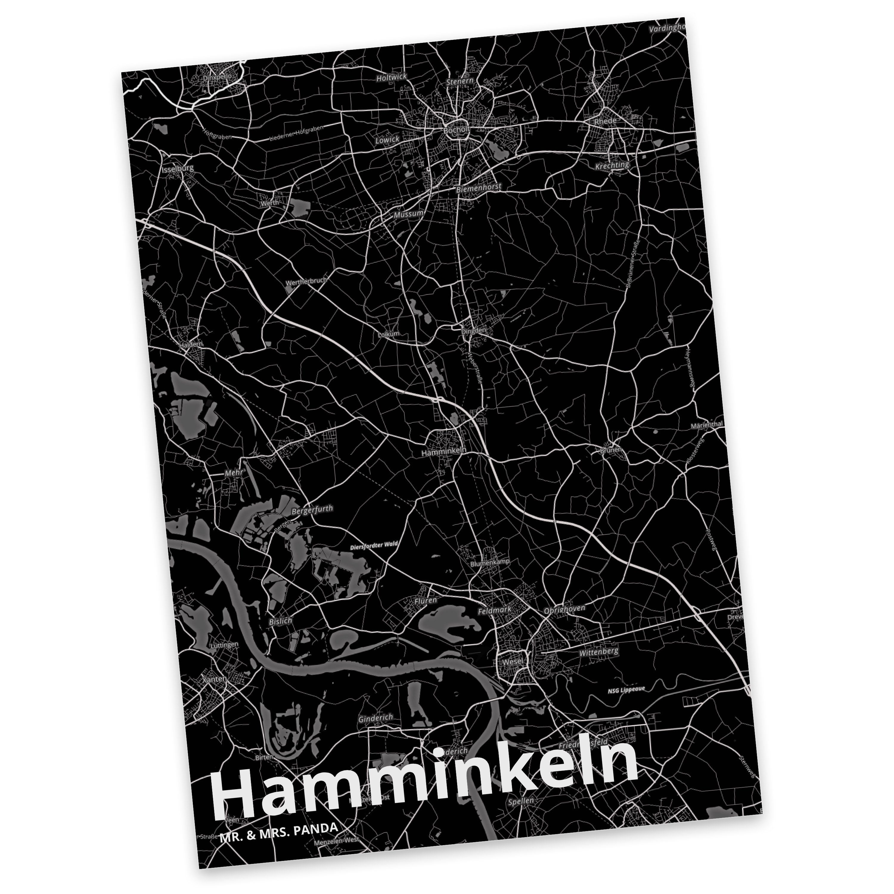 Mr. & Mrs. Panda Postkarte Hamminkeln - Geschenk, Ort, Ansichtskarte, Städte, Einladung, Dorf, S