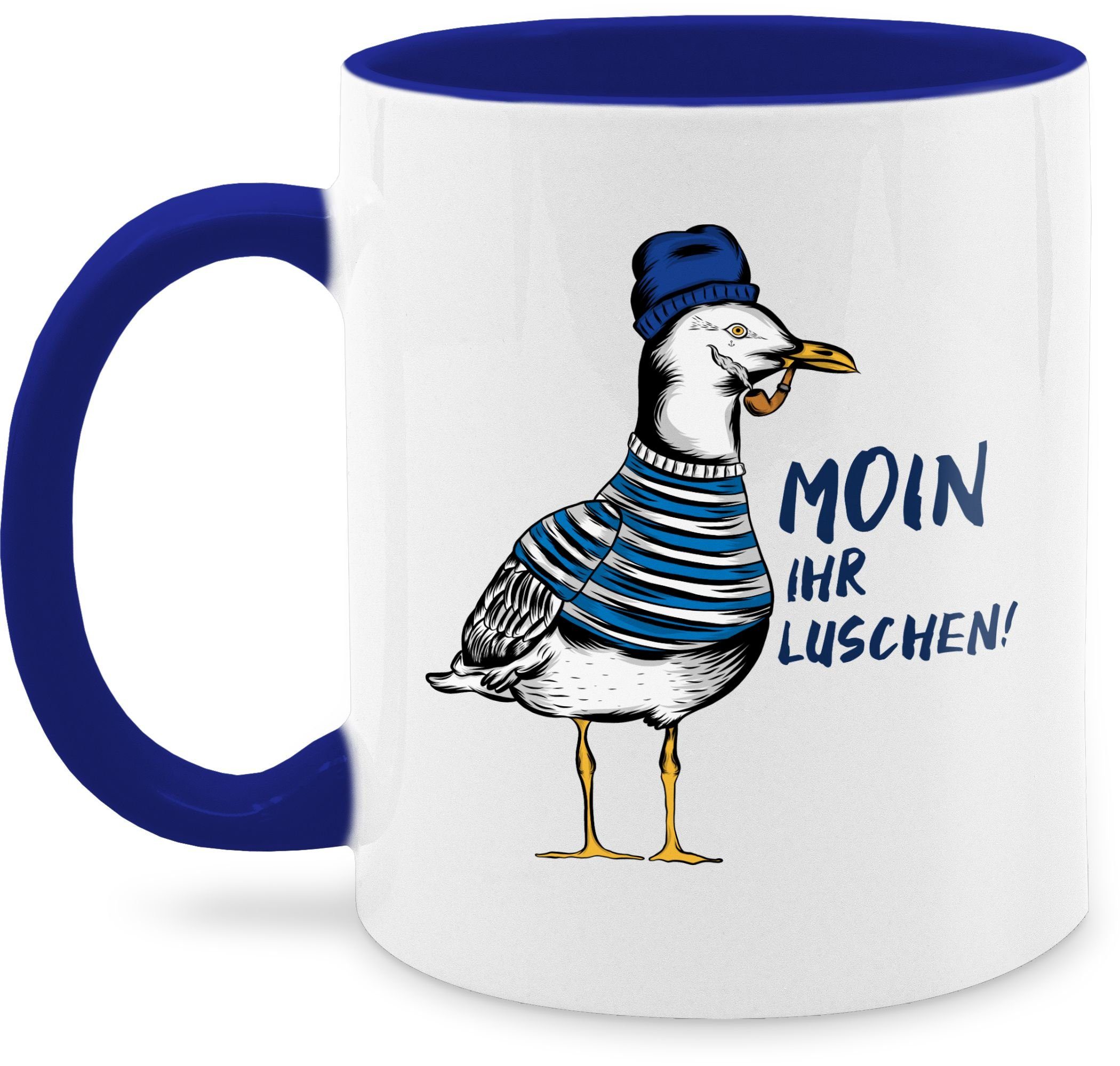 Shirtracer Tasse Moin ihr Luschen - Coole Möwe