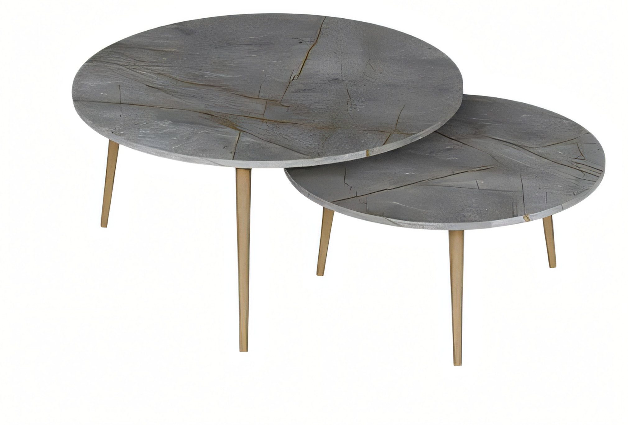 JVmoebel Beistelltisch Grauer Holz-Beistelltisch im modernen Design mit klaren Linien (2-St., Beistelltisch 1, Beistelltisch 2), Made in Europe