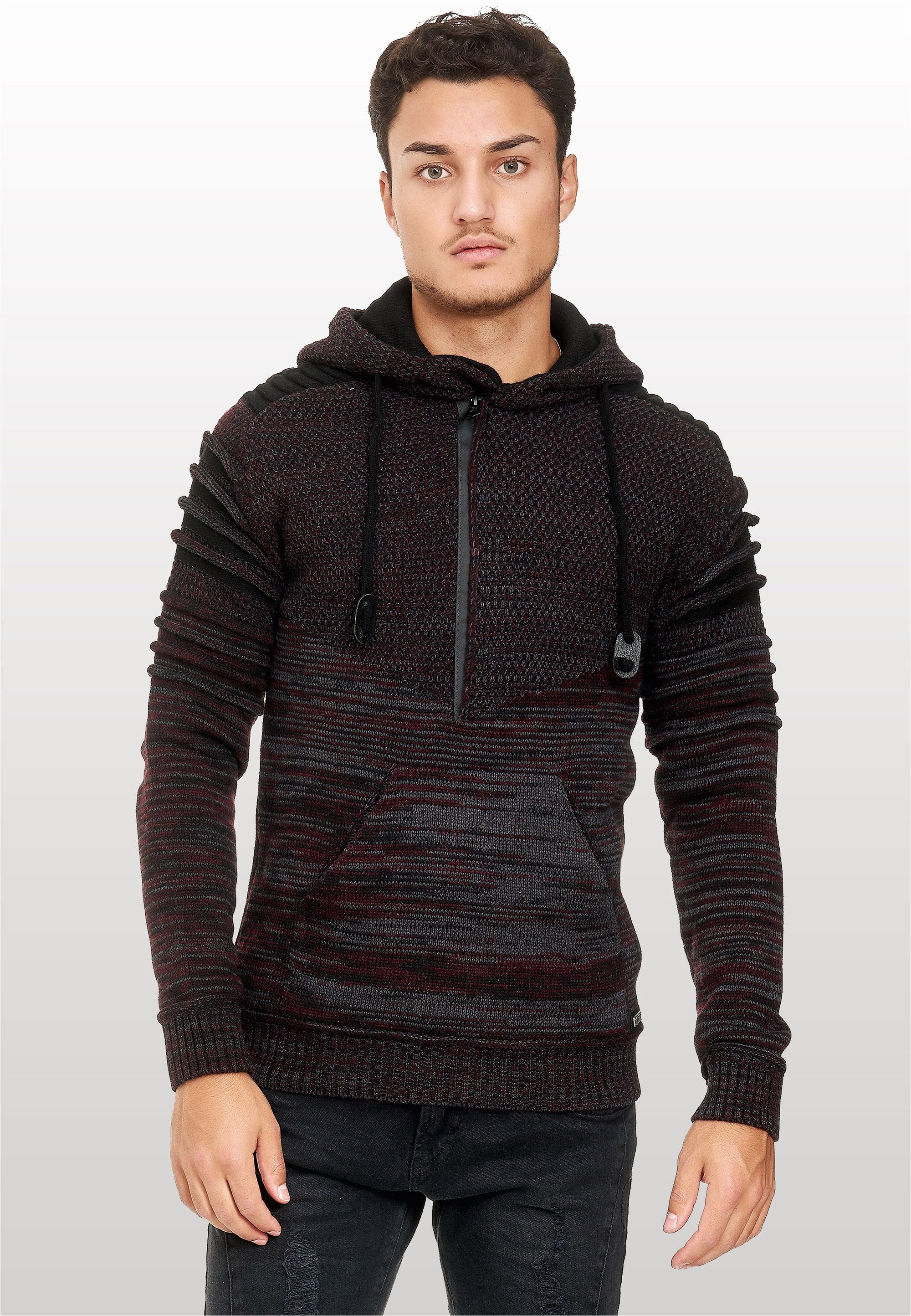 Rusty Neal Kapuzensweatshirt in modernem Strickdesign