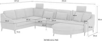 sit&more Wohnlandschaft Soul U-Form, wahlweise mit Bett und Bettkasten