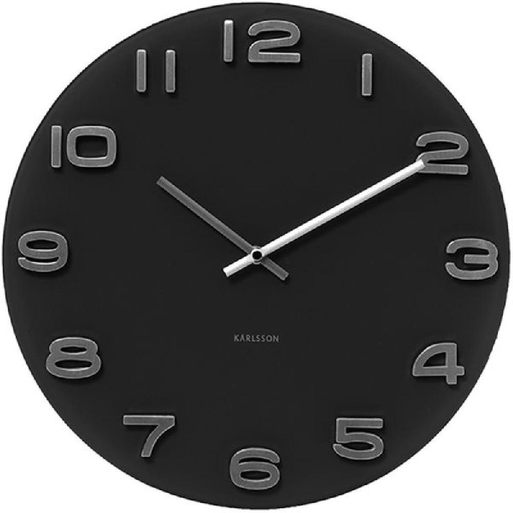 Karlsson Uhr Wanduhr Vintage Black Round Glass (35cm)