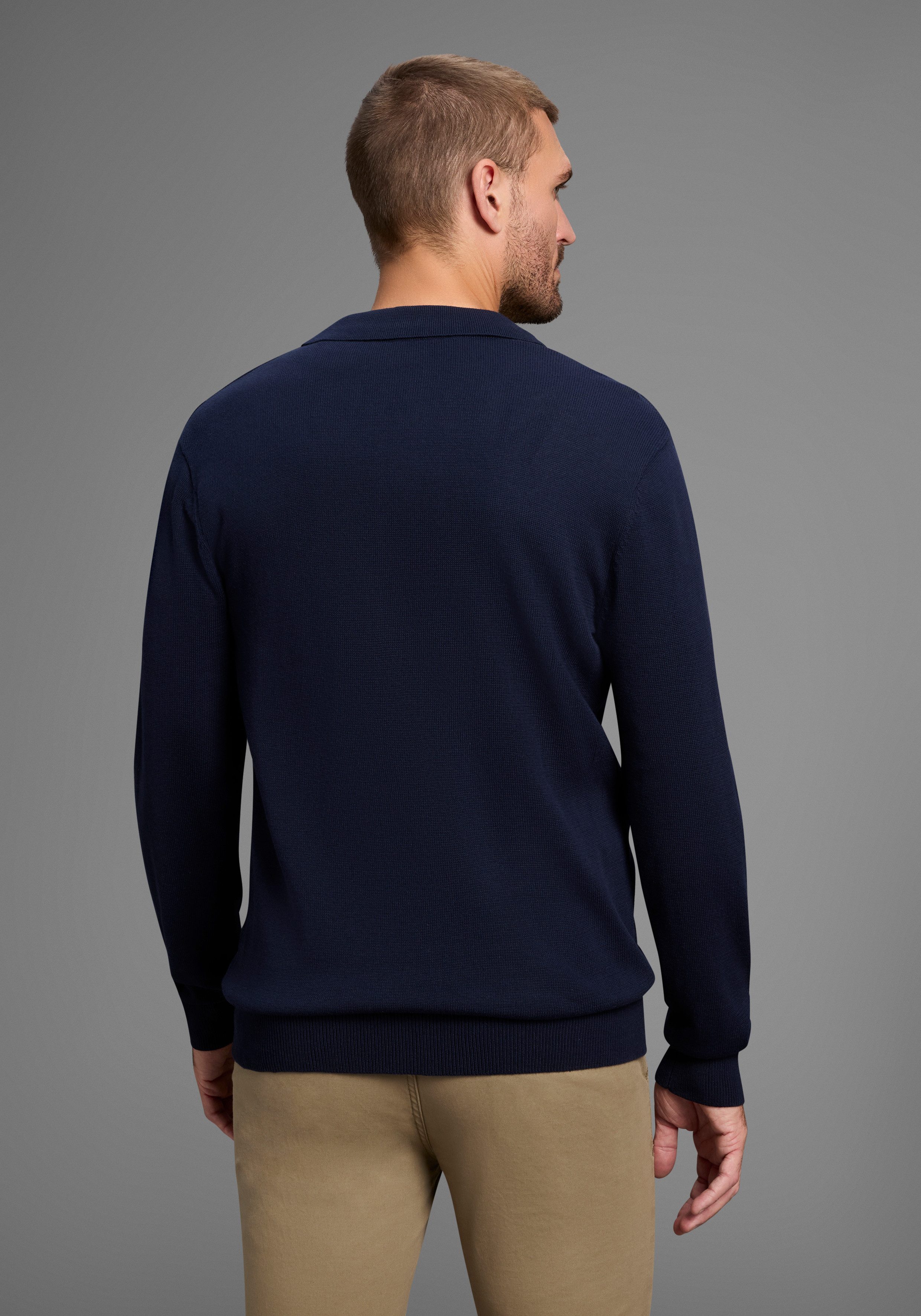 Bruno Banani Strickpullover mit Reißverschluss und Brusttasche. € 27,99