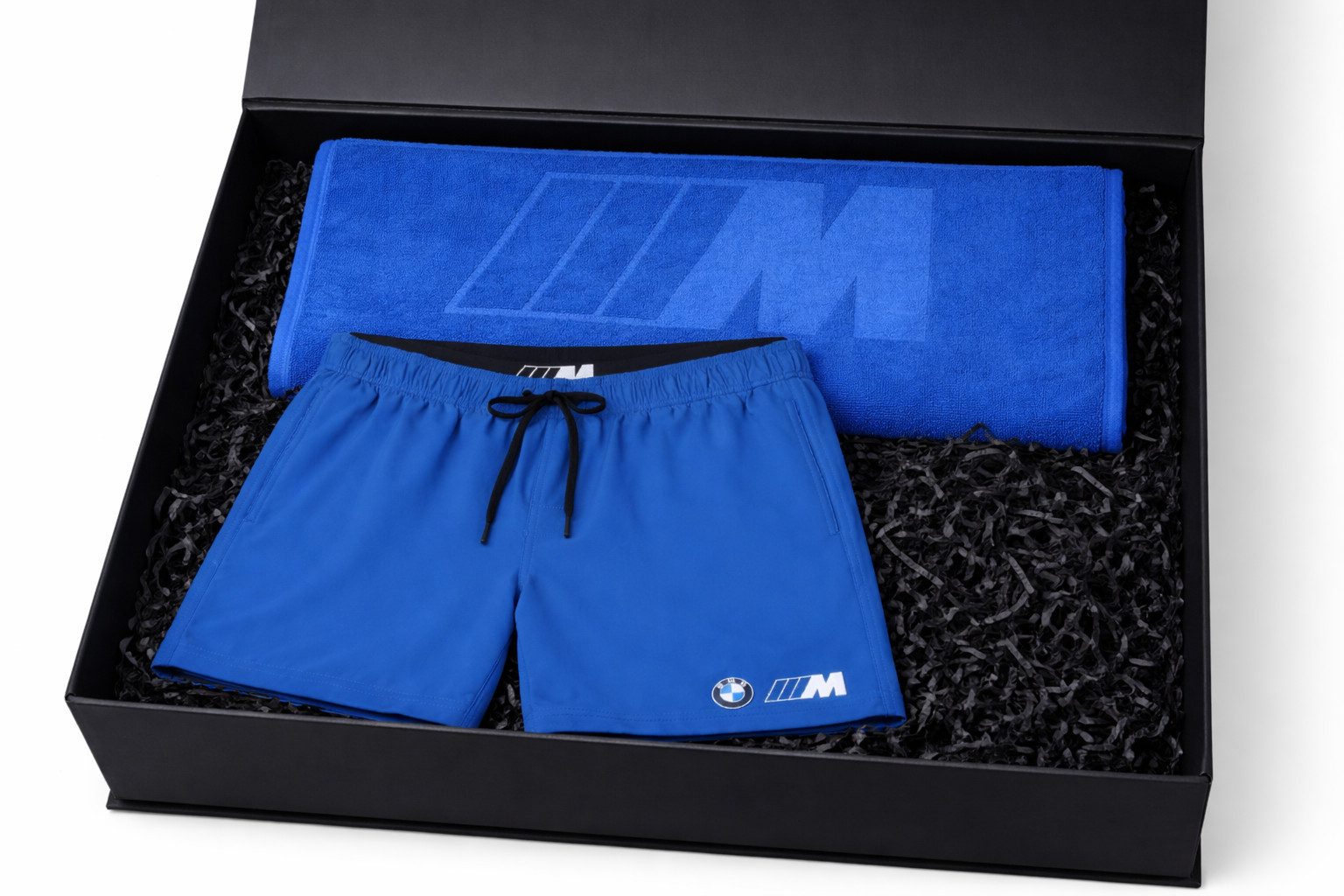 BMW Boxer-Badehose BMW M Perfomance Geschenkset Geschenkbox Strandhandtuch Badehose