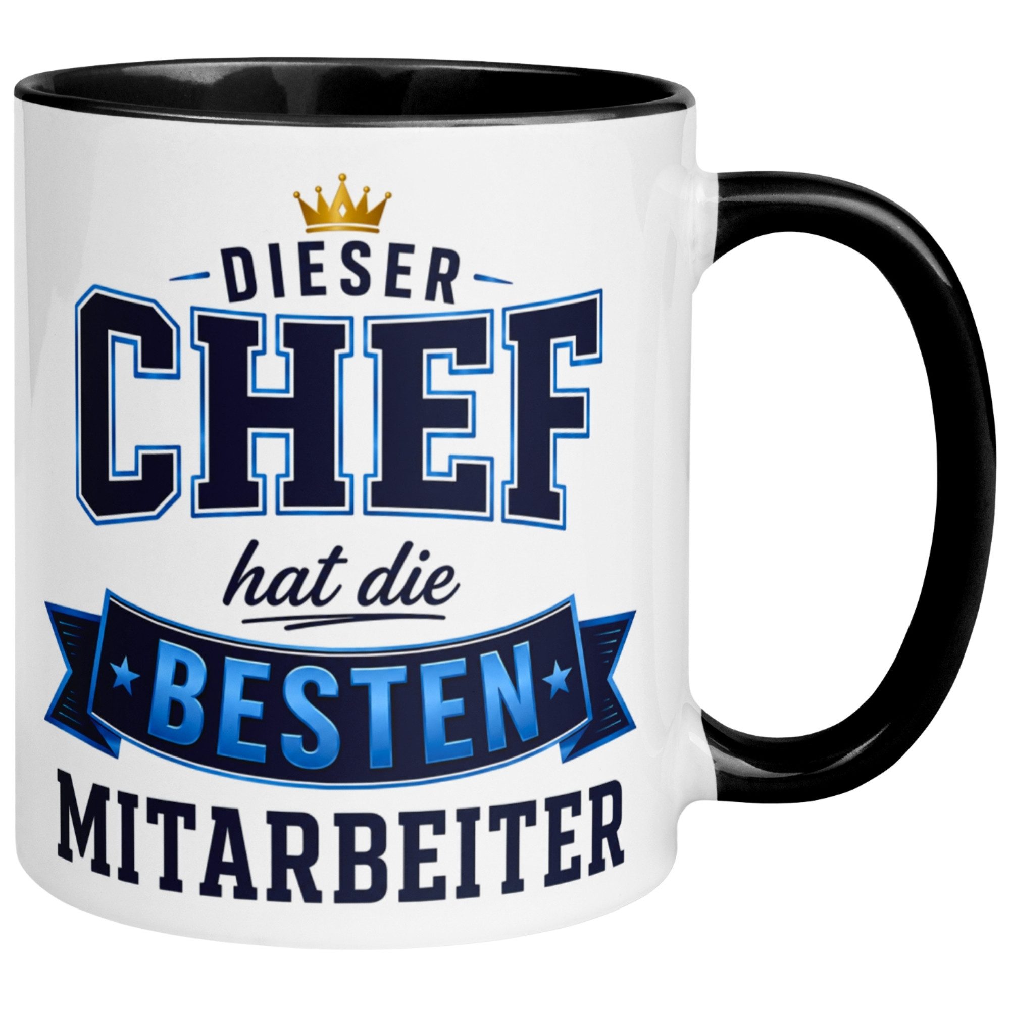 Momentals Tasse Chef – „Dieser Chef hat die besten Mitarbeiter“ – Geschenk Bester Chef, Gratis Versand · Links-&Rechtshänder · Spülmaschinenfest