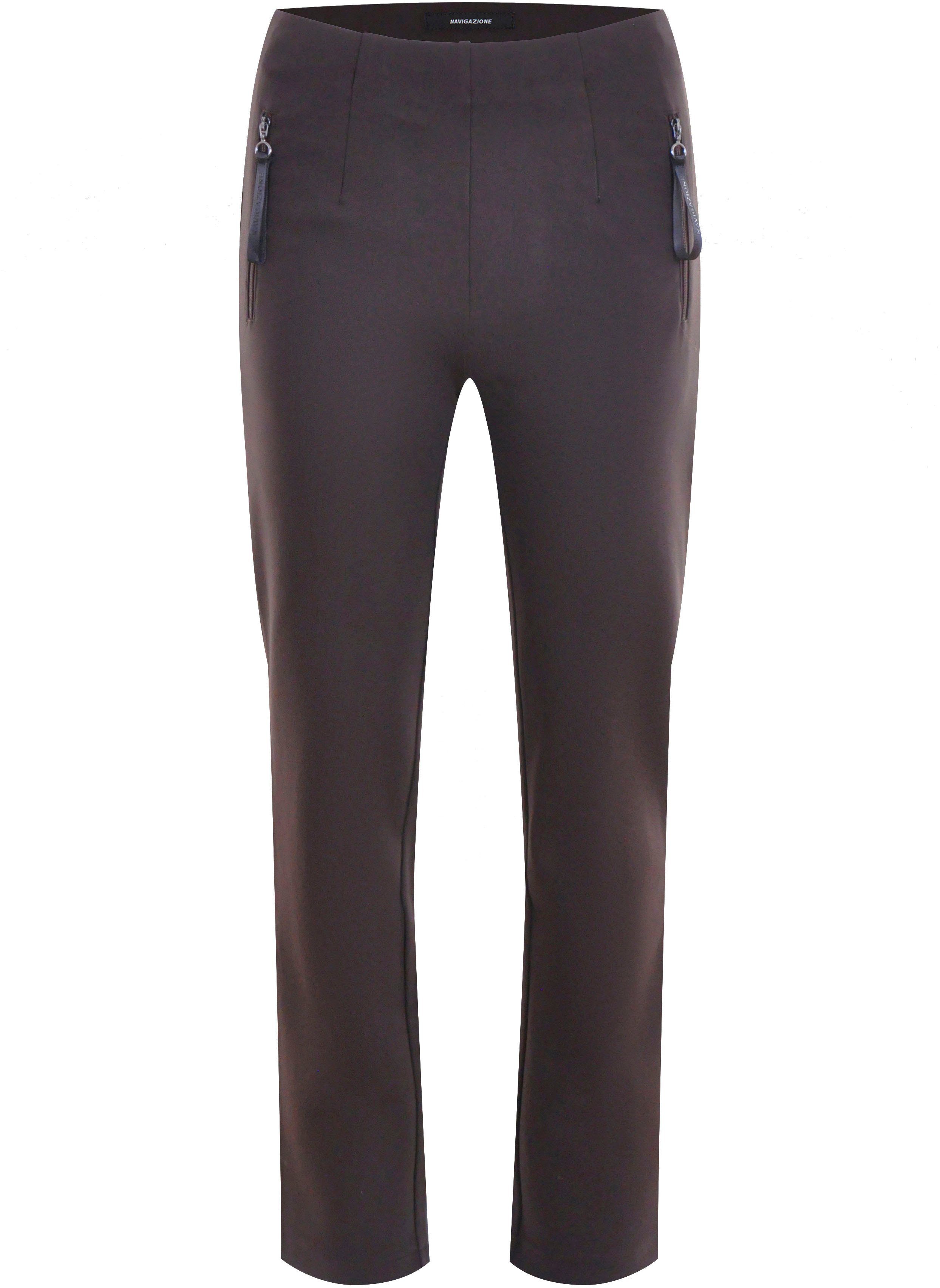 Unifarbe café in NAVIGAZIONE Stretch-Hose