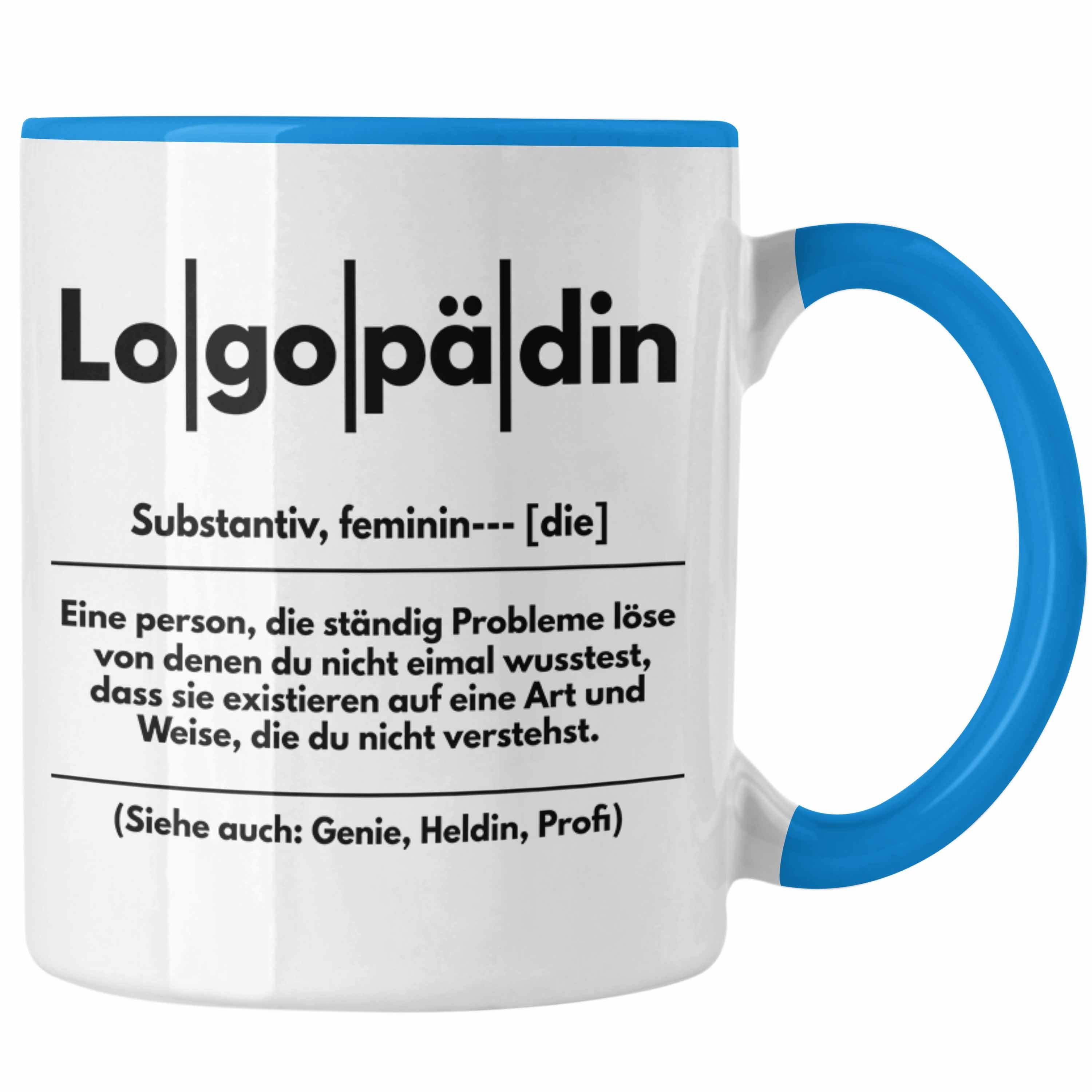 Blau Tasse Logopäde Tasse Definition Trendation Geschenk Logopädin - Logopädie Trendation