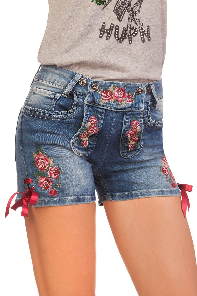 MarJo Trachtenjeans Trachtenjeans Damen - ROSE - blau