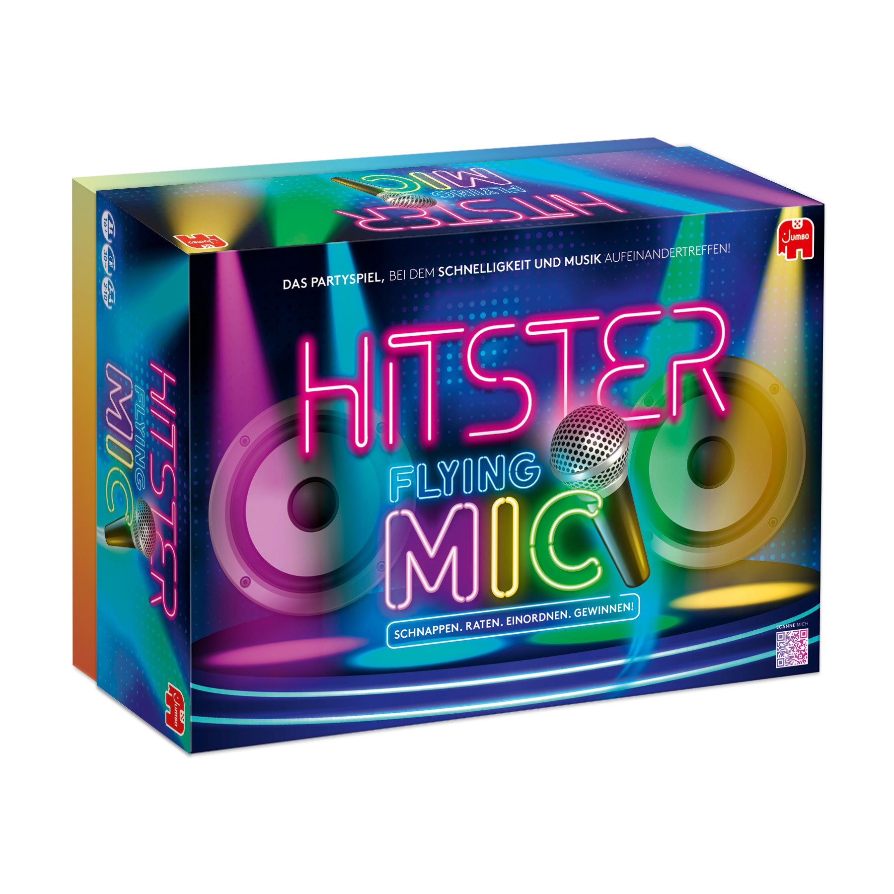 Jumbo Spiele Spiel Hitster - Flying Mic, Partyspiel, Deutsche Version, Hitster Rock Partyspiel