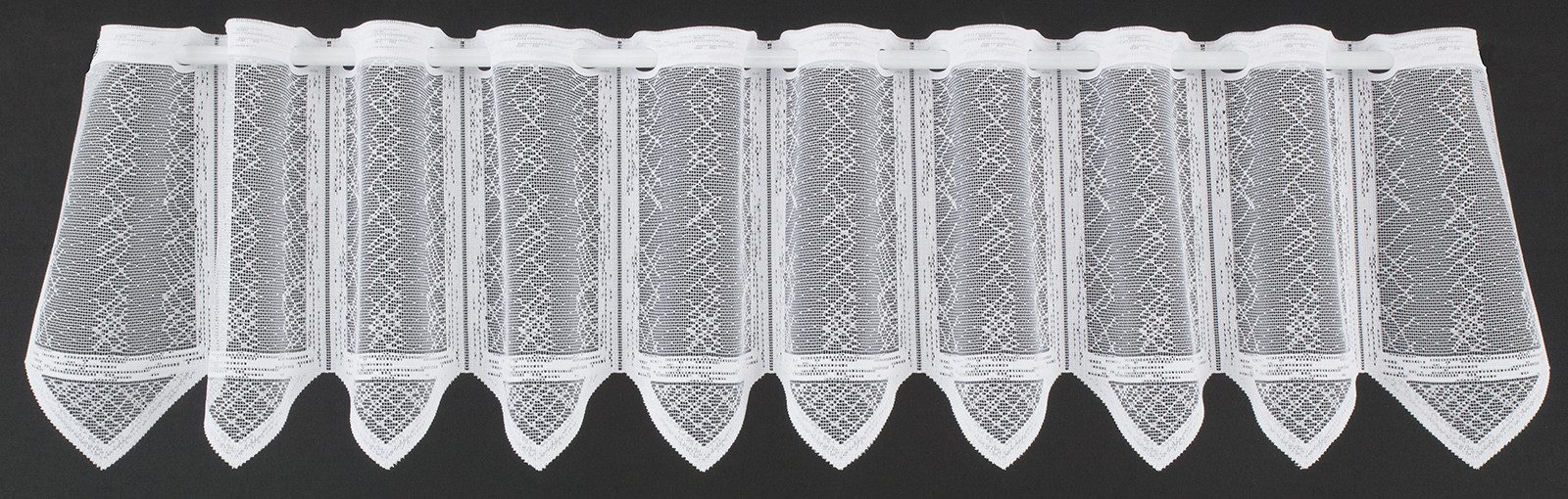 Gardinen Kranzusch Scheibengardine Jaquard in Karooptik (1 St), Stangendurchzug, transparent, Stablöcher,transparent,verschiedene Höhen, Breiten