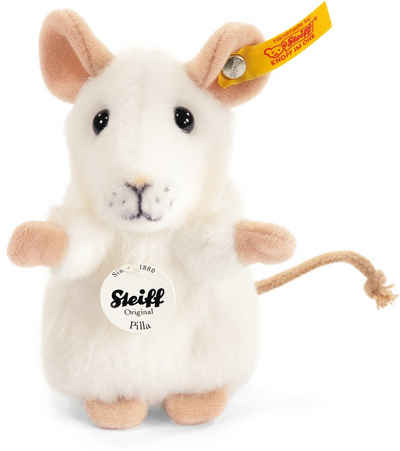 Steiff Kuscheltier Pilla Maus weiß, 10 cm