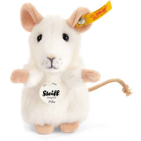 Steiff Kuscheltier Pilla Maus weiß, 10 cm