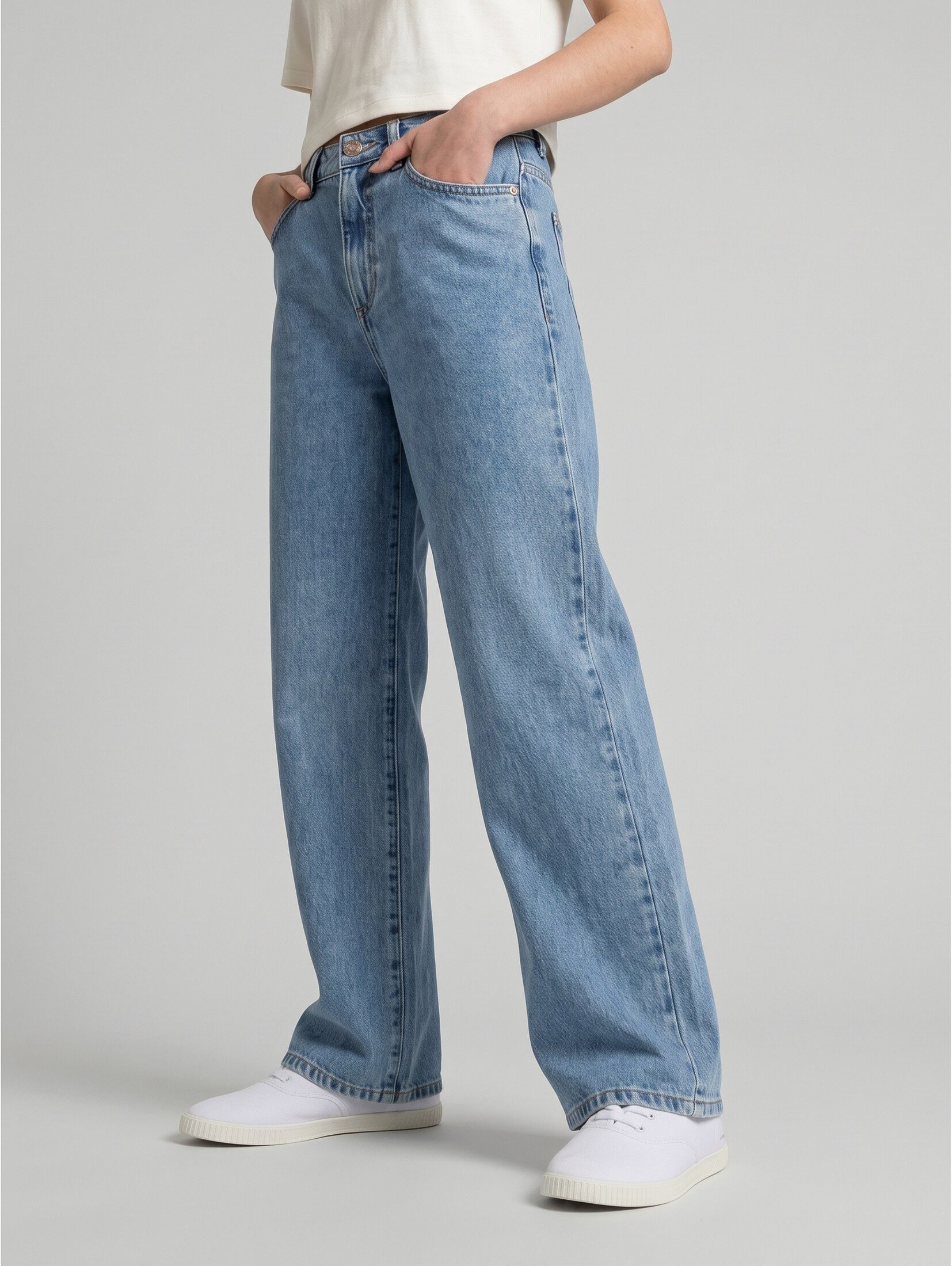 TOM TAILOR Weite Jeans Jeanshosen Wide Leg Jeans