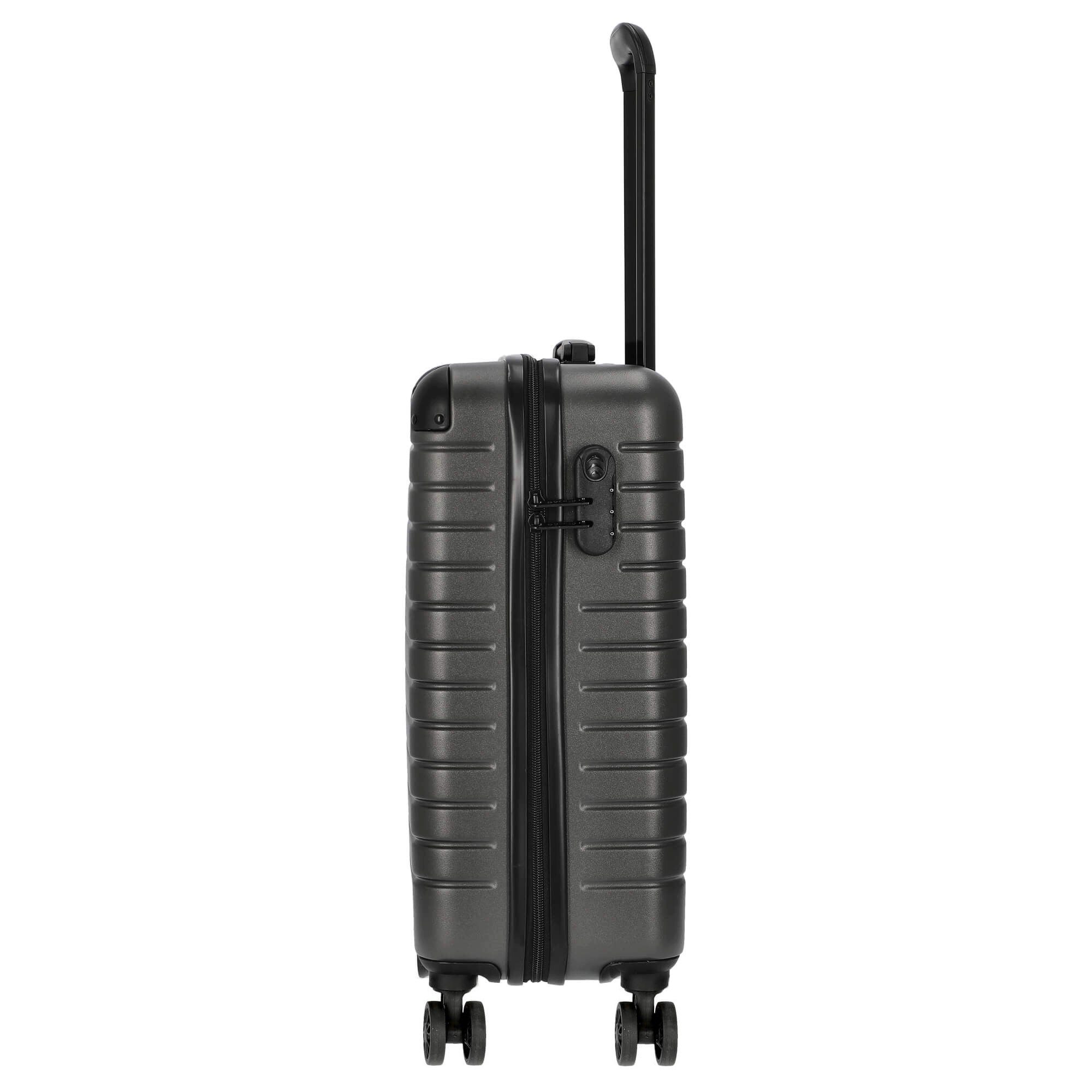 SOMKO Handgepäck-Trolley Line - 4-Rollen Kabinentrolley S 55 cm (anthrazit), 4 Rollen